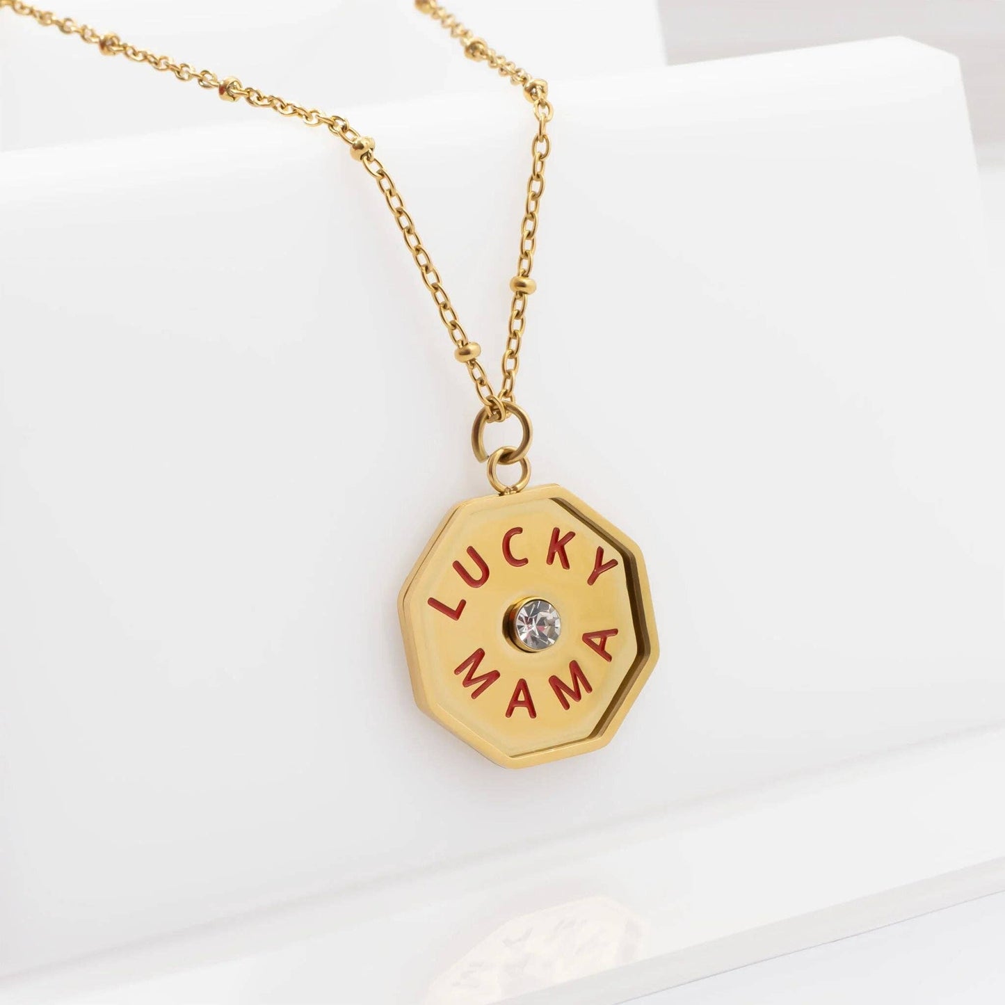 Lucky Mama Octagon Charm