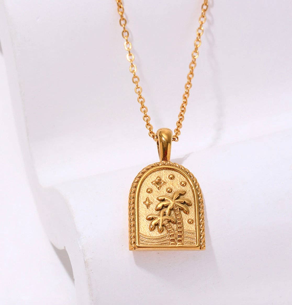 Palm Mantra Necklace