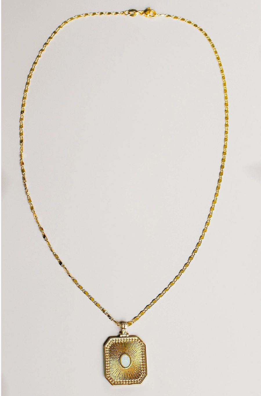 Opal Sunburst Pendant- 18K gold-filled