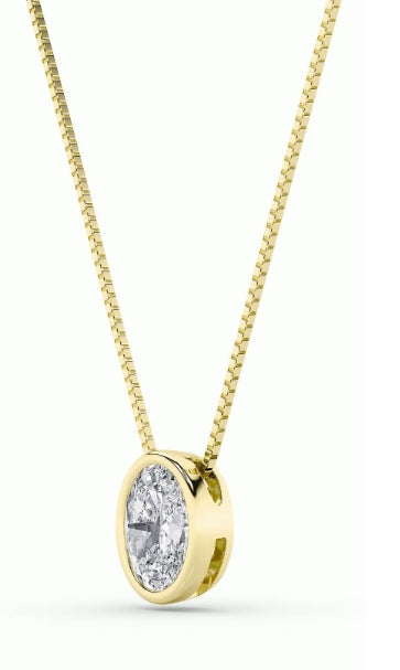 Bezel Diamond Necklace