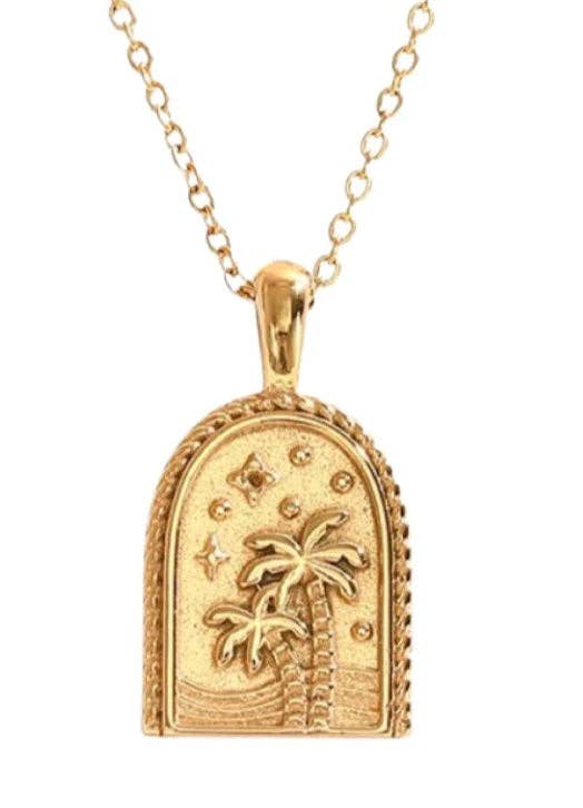 Palm Mantra Necklace