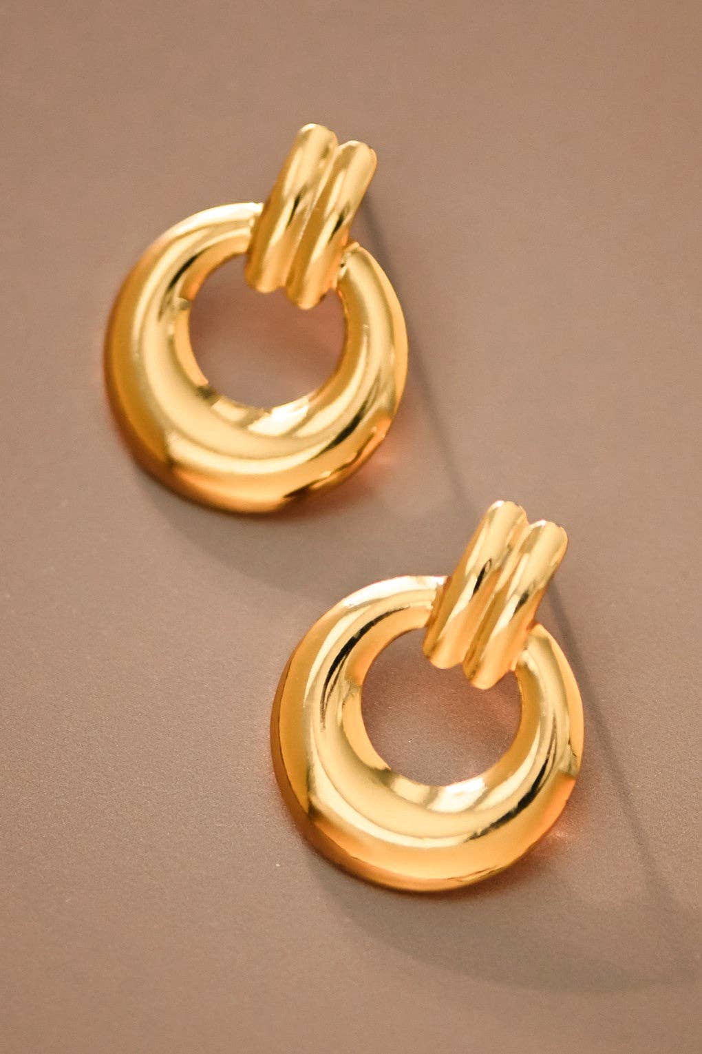 Double Round Earrings.