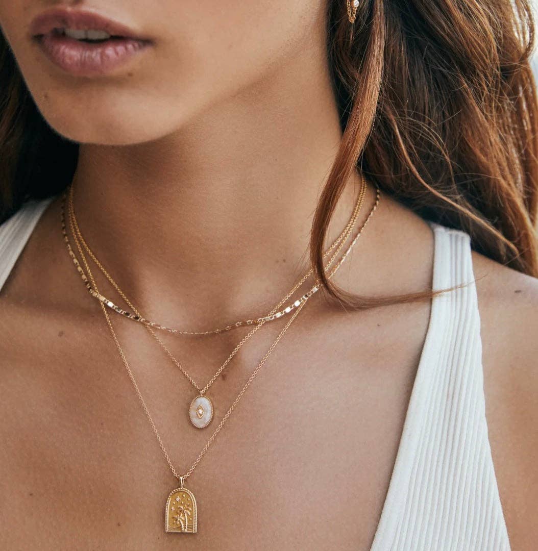 Palm Mantra Necklace