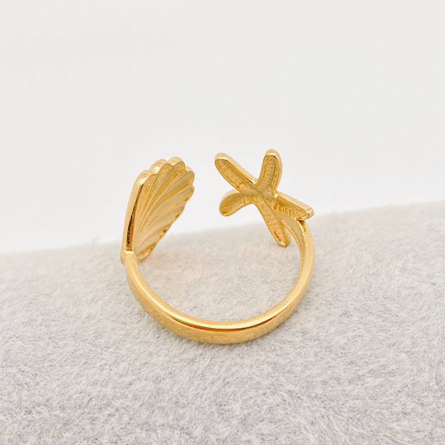 Starfish & Shell Ring