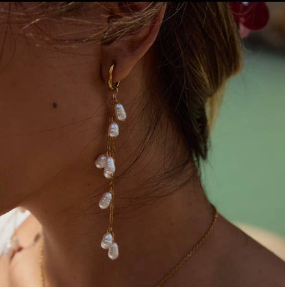 Sea Drop Hoop Earrings