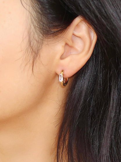 Teal Huggie Earrings