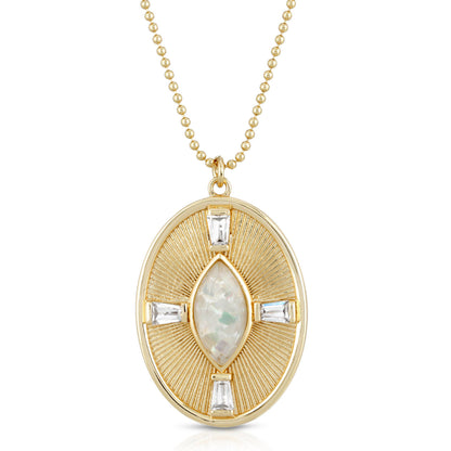 Sunray Necklace - Gold - Mother of Pearl- 14K Gold-Filled