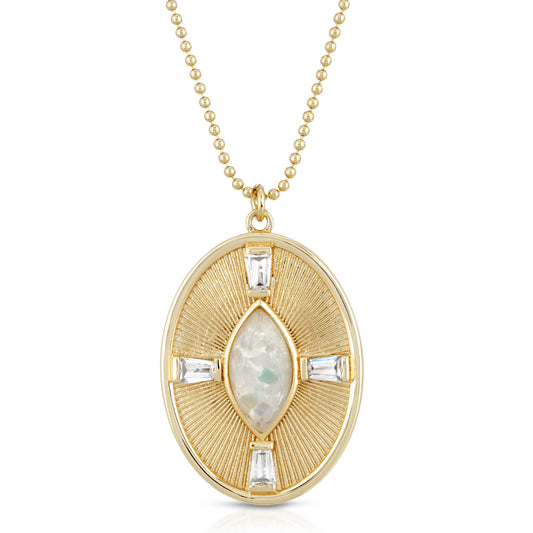 Sunray Necklace - Gold - Mother of Pearl