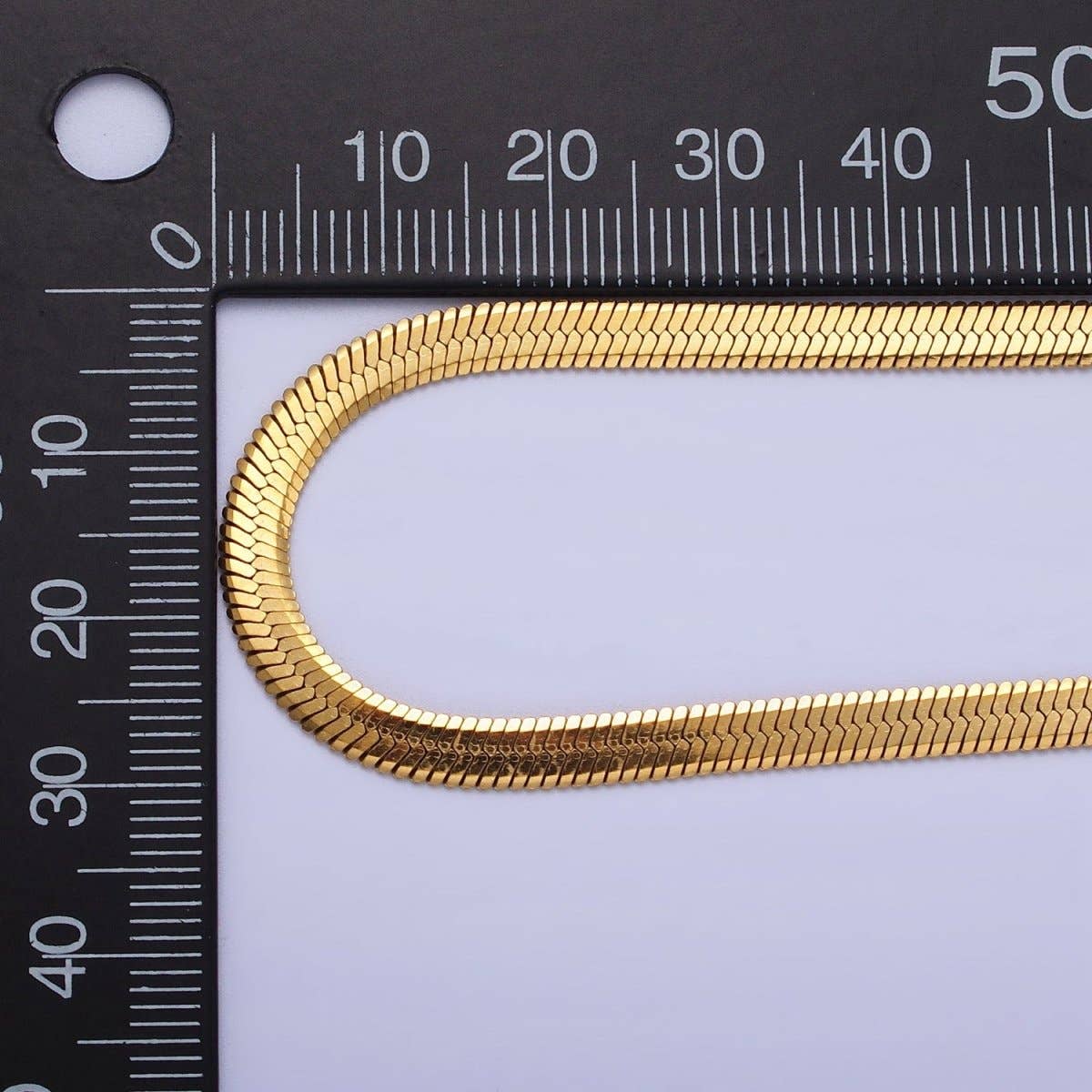 4mm 18K Gold Filled Herringbone Chain Necklace