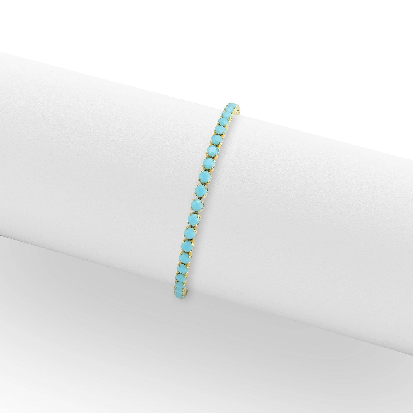 Turquoise Gold Tennis Bracelet