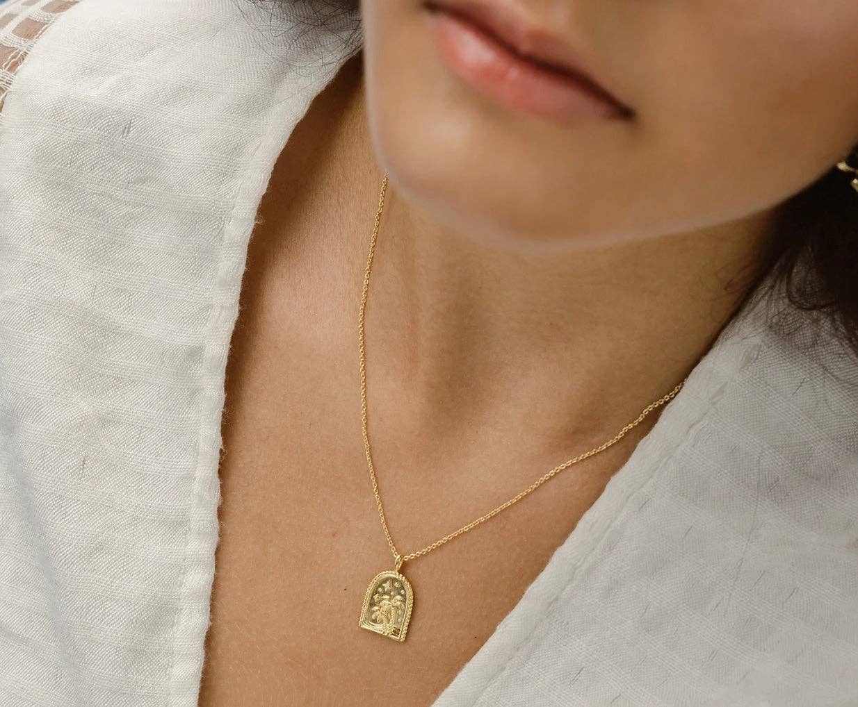 Palm Mantra Necklace
