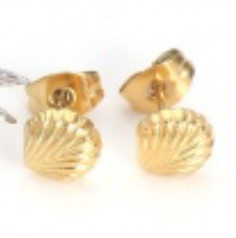 Goldie Seashell Stud Earrings