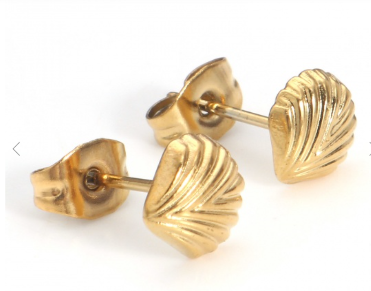 Goldie Seashell Stud Earrings