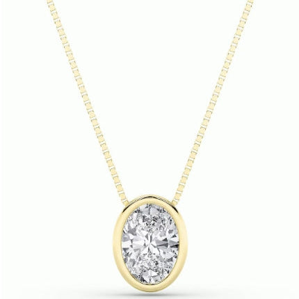 Bezel Diamond Necklace