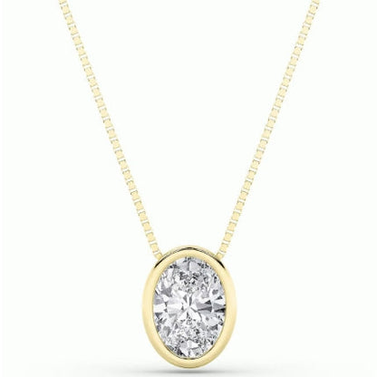 Bezel Diamond Necklace