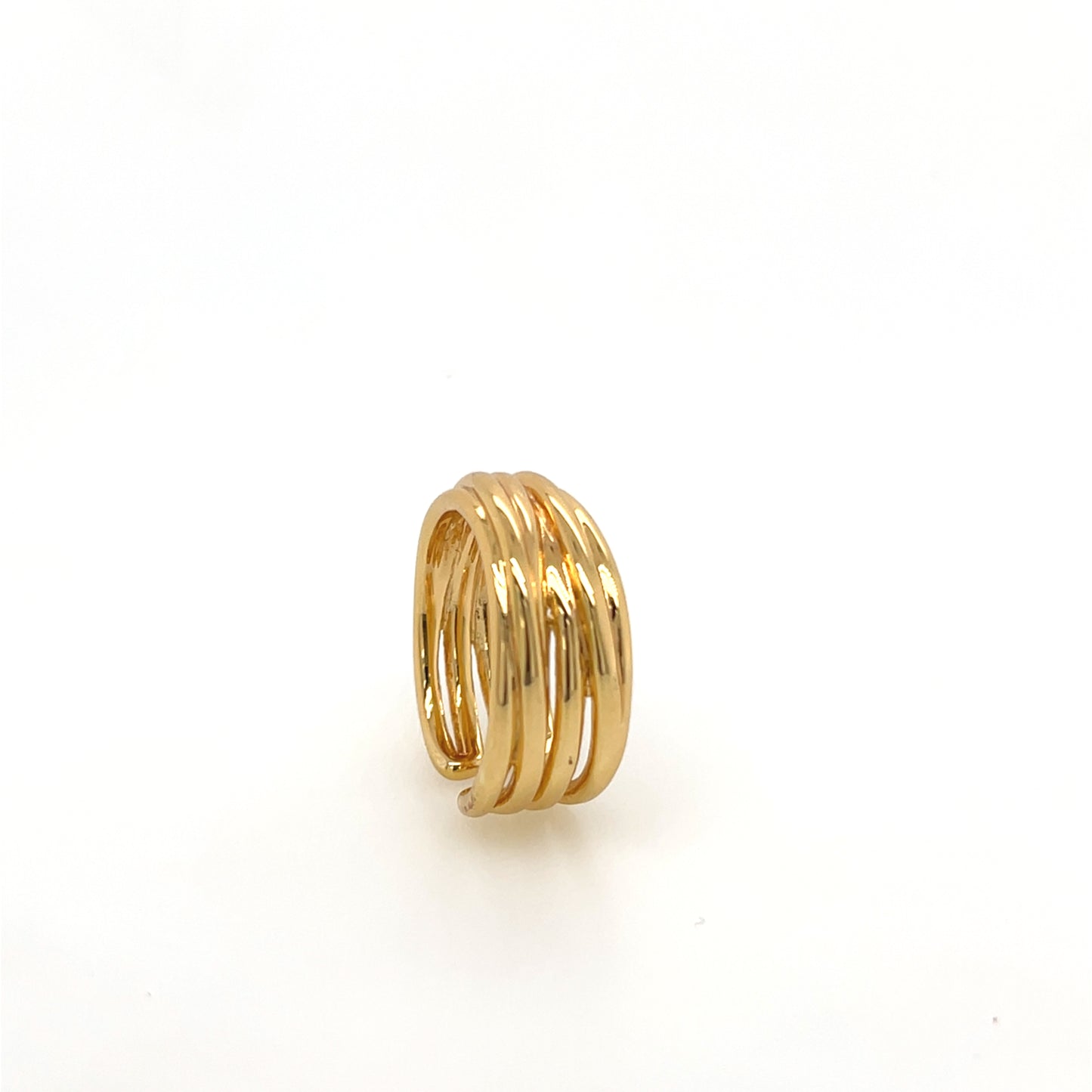 Adjustable 3 Banded Gold Ring