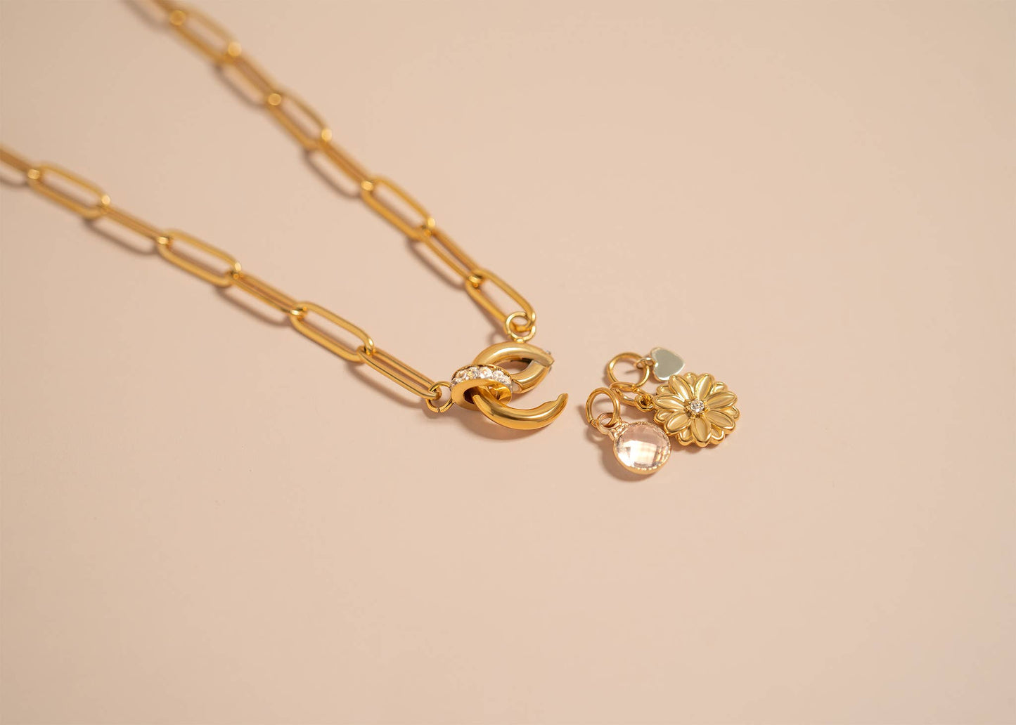 Shimmer Hinge Link Necklace