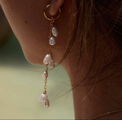 Sea Drop Hoop Earrings