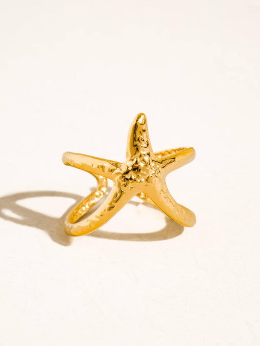 Maui Starfish Wrap Open Ring