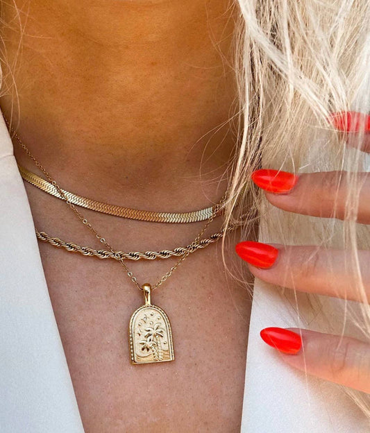 Palm Mantra Necklace