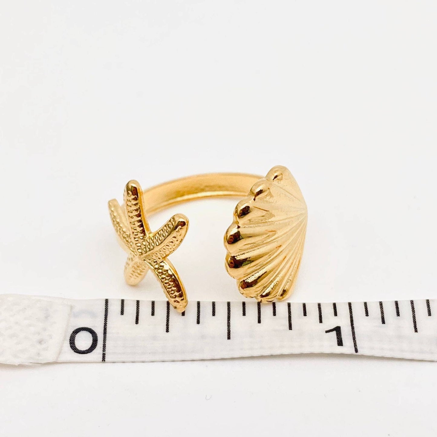 Starfish & Shell Ring