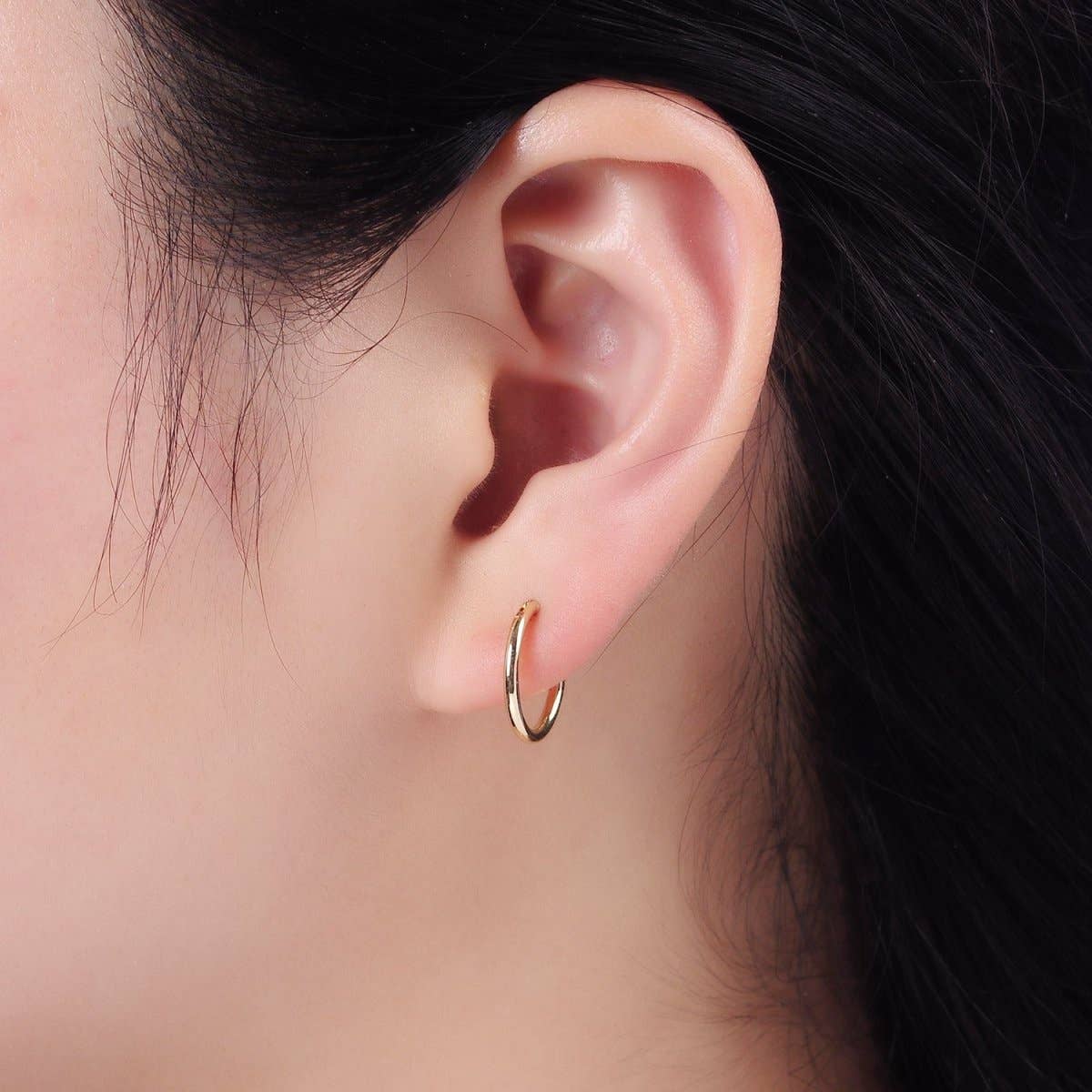 Minimalist Latch Cartilage Hoop Earrings