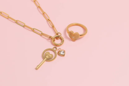 Paperclip Carabiner Charm Holder Necklace