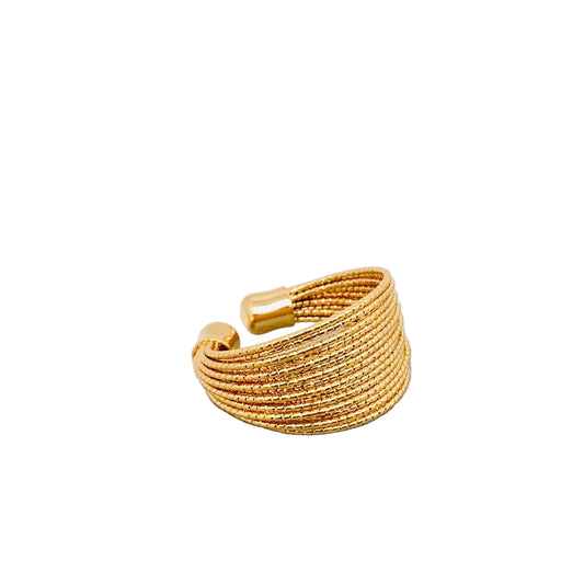 Sparkling Multilayer Adjustable Ring